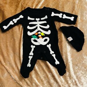 Skeleton Halloween Baby Sleep N' Play Just One You Carter's 0/3M lot
